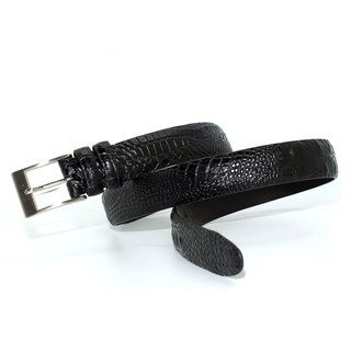 Toneka Men's Embossed Hornback Black Faux leather Dress Belt Toneka Men's Belts
