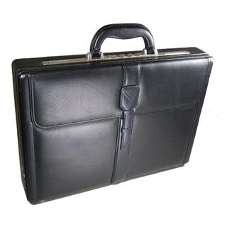 Castello Black Leather Slim Attache Castello Leather Briefcases