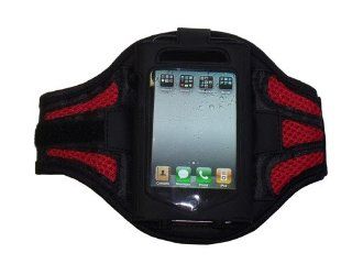 Modern Tech Red / Black Training Sports Armband for HTC Wildfire, Desire, Inspire 4G, Incredible, Desire S, ChaCha Cell Phones & Accessories