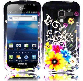 For Samsung Exhilarate i577 Hard Design Cover Case Chromatic Flower Cell Phones & Accessories