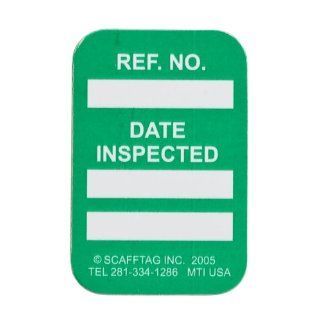 Brady MIC MTIUSA G 1 7/8" Height x 1 1/4" Width, 1.875 inches Vinyl, Green MICROTAG Date Inspected Inserts (100 Tags) Industrial Lockout Tagout Tags