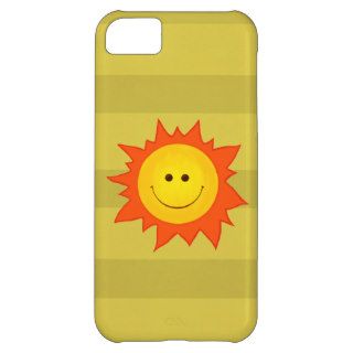Happy Smiling Cartoon Sun iPhone 5C Covers
