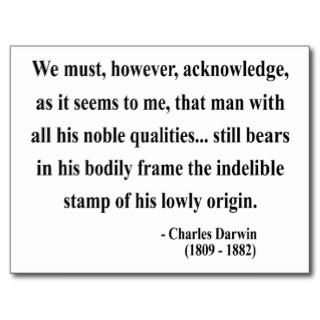 Charles Darwin Quote 1a Post Cards