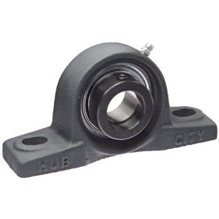 Hub City PB220URX1 1/8 Pillow Block Mounted Bearing, Normal Duty, Low Shaft Height, Relube, Eccentric Locking Collar, Narrow Inner Race, Cast Iron Housing, 1 1/8" Bore, 2.04" Length Through Bore, 1.563" Base To Height Industrial & Scien