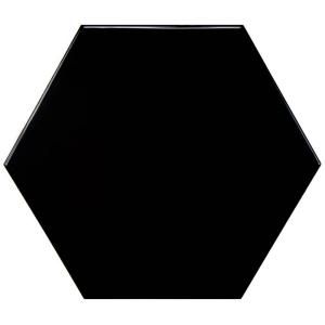 Merola Tile Hexatile Glossy Nero 7 in. x 8 in. Porcelain Floor and Wall Tile (2.2 sq. ft./Pack) FEQ8HGN