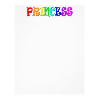 Cute Cartoon Clip Art Rainbow Princess Tiara Letterhead Template