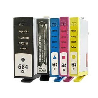 5 Pack Combo Remanufactured HP 564XL High Capacity Inks (1XL BK+1PBK+3CLR) Electronics