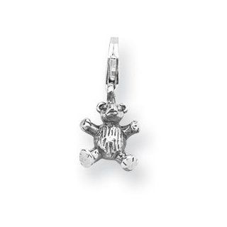 Sterling Silver Reflections Teddy Bear Click on for Bead QRS581 Clasp Style Charms Jewelry