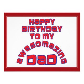 Happy Birthday to my AWESOMAZING DAD Personalized Announcement