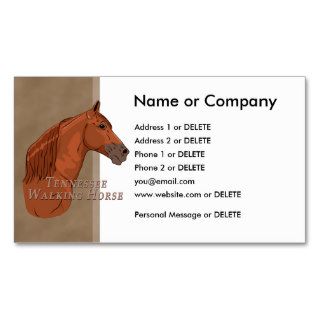 Chestnut Tennessee Walking Horse Personal Business Card Template