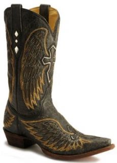 Corral Men's Winged Cross Inlay Western Boot Snip Toe Shoes