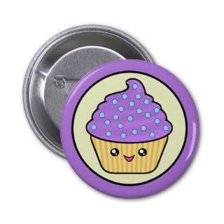 Kawaii Cupcake Cuppy Cake Pinback Button