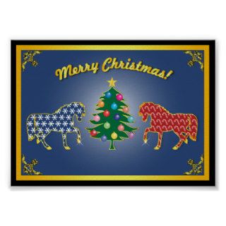 Merry Christmas   Magic Horses Posters