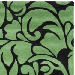 Handmade New Zealand Wool Flow Teal Rug (3'6 x 5'6') Safavieh 3x5   4x6 Rugs