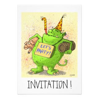 let´s party  funny invitation card