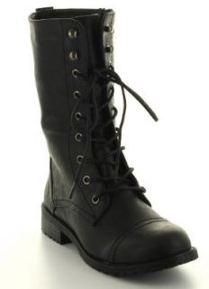 Twin Tigers Women Lug 11 boots Black Pu 8 Shoes