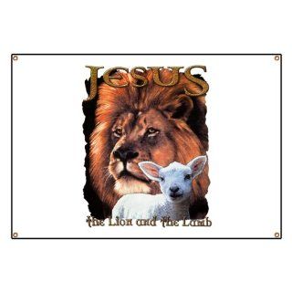 Banner Jesus The Lion And The Lamb 