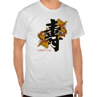 Kanji Koi Fish Longevity T shirts