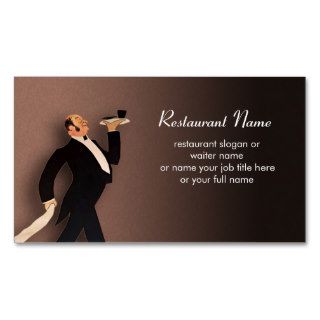 restaurant waiter business cards