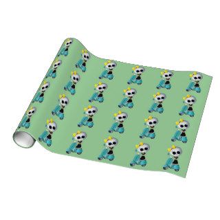 Little Miss Death on Scooter Gift Wrapping Paper