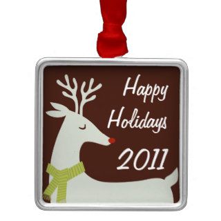 Rudolph 2011 Personalized Holiday Metal Ornament