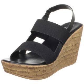 Callisto Women's Duncan Wedge Sandal, Black, 7 M US Shoes