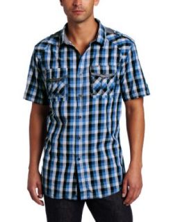 Marc Ecko Cut & Sew Men's Tricolor Gingham Shirt, Electric Blue, XX Large at  Mens Clothing store Button Down Shirts