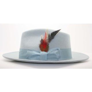 Ferrecci Men's Sky Blue Wool Fedora Hat Ferrecci Men's Hats
