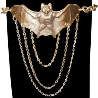 Bat Arm Band Armband Armlet with Draped Chain, Quality Made in USA, in Antique Brass Jewelry