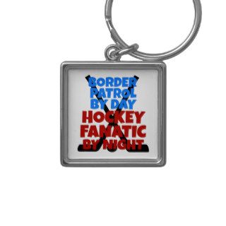 Hockey Lover Border Patrol Key Chain