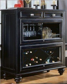 Camden Black Bookcase/Bar   Bar Wine Rack