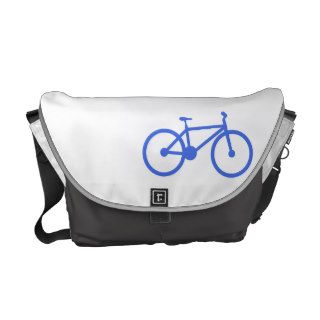 Royal Blue and White Bicycle Messenger Bag