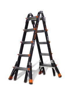 Little Giant Ladder Systems 15145 001 300 Pound Duty Rating Fiberglass Multi Use Ladder   Stepladders  