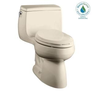 KOHLER Gabrielle Comfort Height 1 piece 1.28 GPF Elongated Toilet with AquaPiston Flushing Technology in Ice Grey K 3615 95