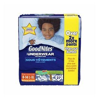 Goodnites Goodnites Boys Underwear for Nighttime, Big Pack, Large/Extra Large 27 ct (Quantity of 2) Health & Personal Care
