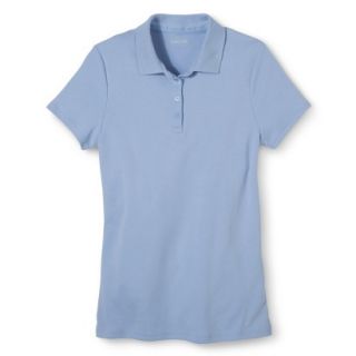 Cherokee Juniors School Uniform Short Sleeve Interlock Polo   Windy Blue M