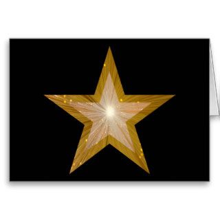 Gold Star two tone greetings card black