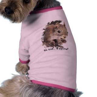 Oh looka squirrel Attention Humor Pet Clothes