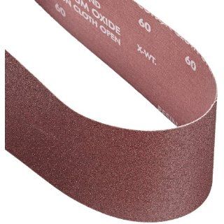 Norton 78072727960 BenchStand Abrasive Belt, Cotton Fiber Backing, Aluminum Oxide, 36" Length x 4" Width, Grit 60X Coarse (Pack of 10) Sander Belts