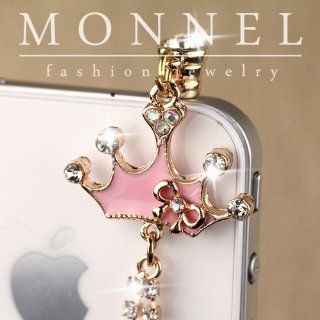 ip572 Cute Queen Crown Anti Dust Plug Cover Charm for iPhone Android 3.5mm Cell Phones & Accessories