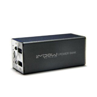 Imipow IM606 (Dark Grey/Black Color) 11200mAh External Battery Pack Power Bank Charger with built in Flashlight and 2 Connectors / for Apple iPhone 5 4S 4,iPod,New ipad,iPad mini,iPad 2; / Most Android Phones and Tablets Samsung Galaxy S3, Galaxy Note 2,