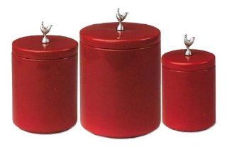 Rooster Canister Set Red 33 573 Food Canisters Kitchen & Dining