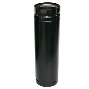 US Stove DuraPlus 4 in. x 12 in. Stainless/Black Pellet Vent Double Wall Chimney Pipe SD3112B