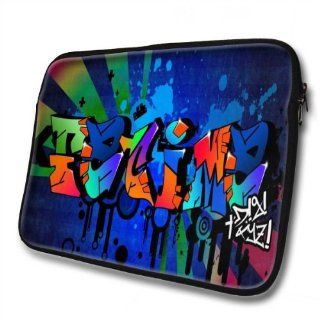 "Graffiti Names" designed for Fatima, Designer 14''   39x31cm, Black Waterproof Neoprene Zipped Laptop Sleeve / Case / Pouch. Cell Phones & Accessories