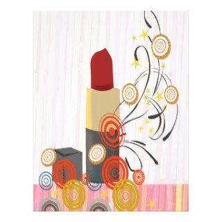 Naughty Shine Lipstick Letterhead Template