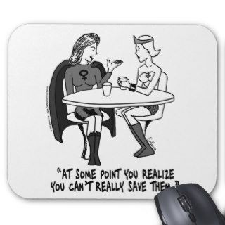 Codependent Superheroines Mousepad