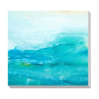 Water Color Lines II Oversized Gallery Wrapped Canvas Canvas