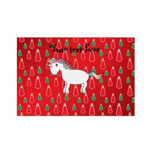 Christmas unicorn red snowman pattern lawn signs