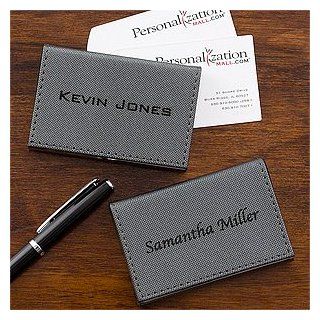 Personalized Business Card Cases   Grey Clothing