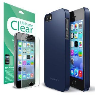 [Free HD Film/Better Grip] Ringke� SLIM Apple iPhone 5 / 5S Case [SF Matte Navy] VALUE COMBO DEAL Get A FREE Premium Ultimate Clear Plus Screen Protector + 1 Premium Hard Case for Apple iPhone 5S Case / 5 Case [ECO Package] Cell Phones & Accessories